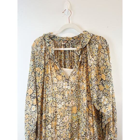 Free People Floral Maxi Dress - Yellow and Blue - Picture 5 of 16